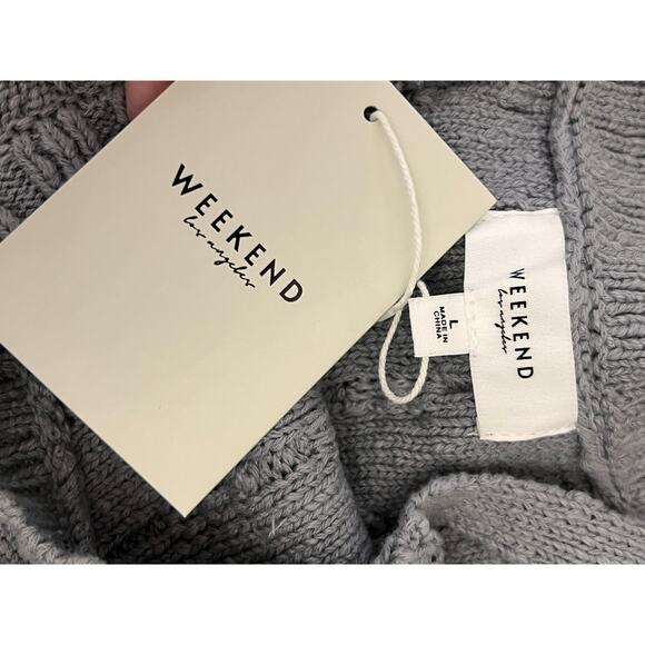 NWT Weekend Los Angeles Sleeveless Scoop Neck Knit Tank Top Dusty Blue Women's L - Picture 6 of 6